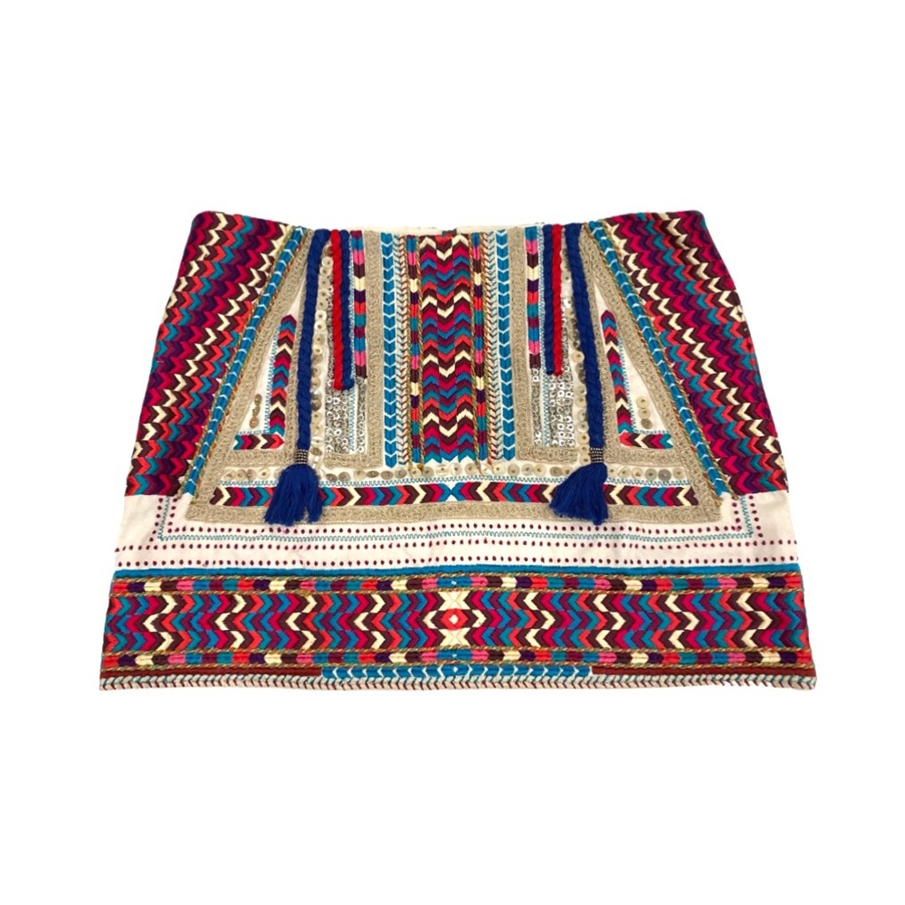 Embroidered Mini Skirt